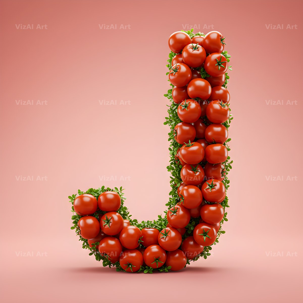 Cherry Tomato Vine alphabet letter J