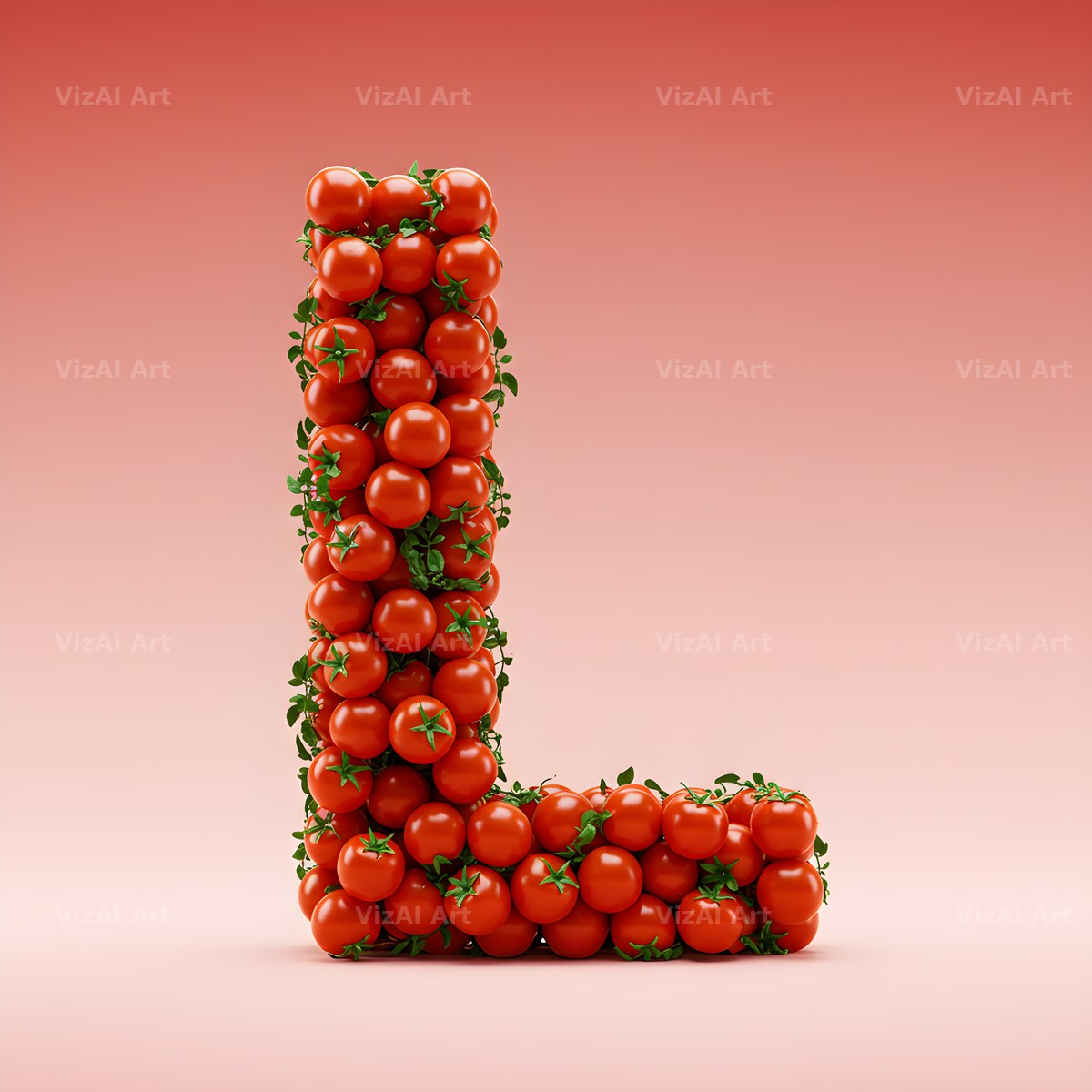 Cherry Tomato Vine alphabet letter L