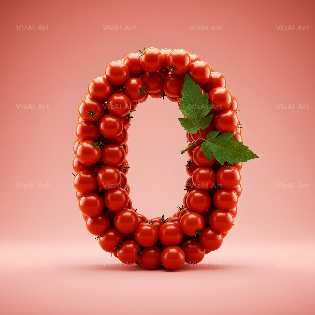 Cherry Tomato Vine alphabet letter O