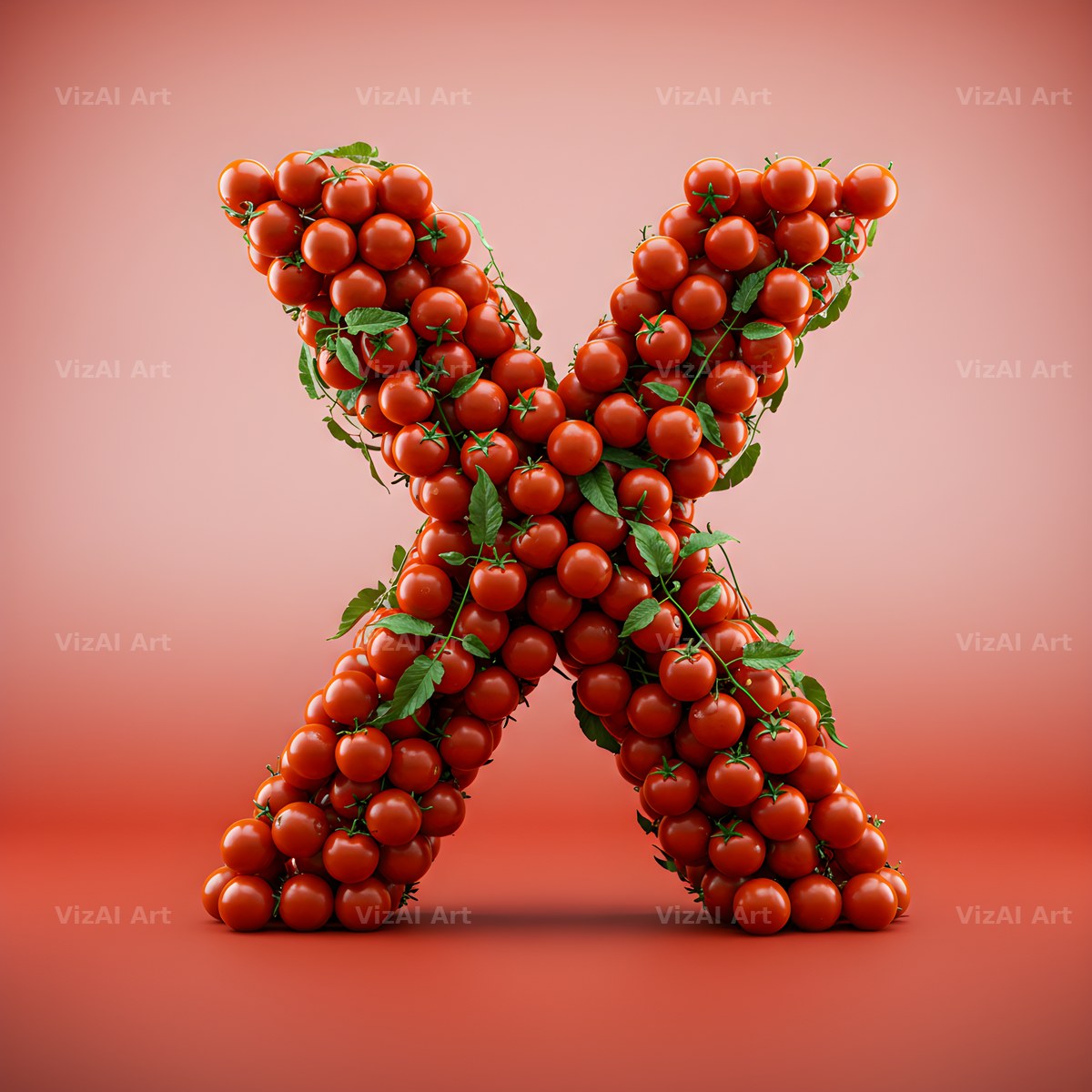 Cherry Tomato Vine alphabet letter X