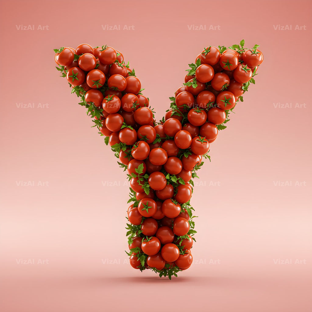 Cherry Tomato Vine alphabet letter Y