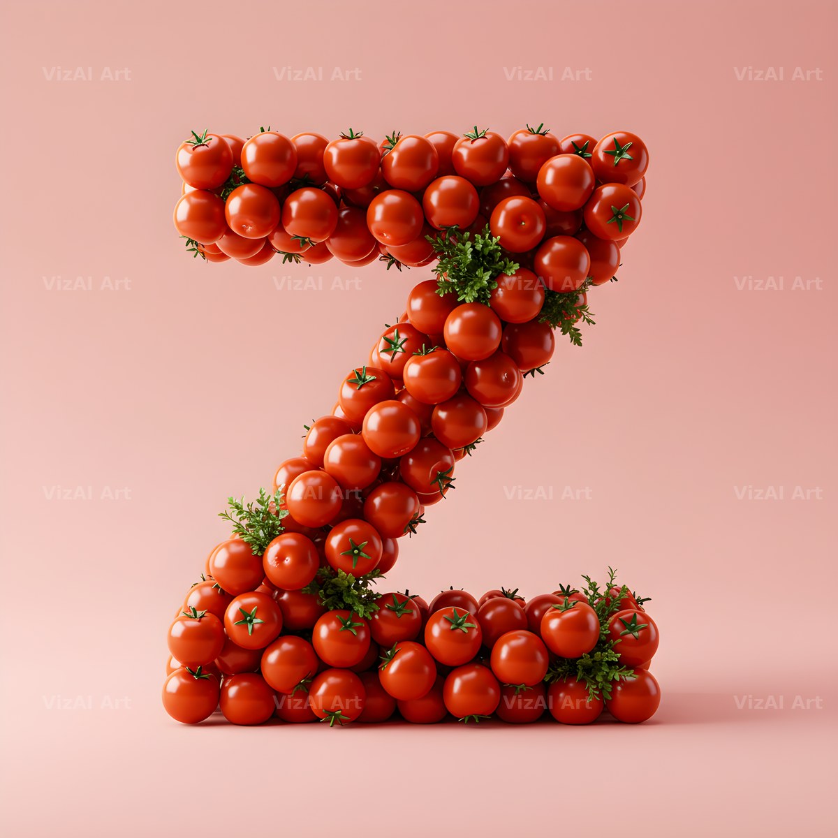 Cherry Tomato Vine alphabet letter Z