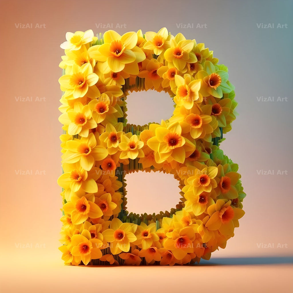 Daffodil Meadow alphabet letter B