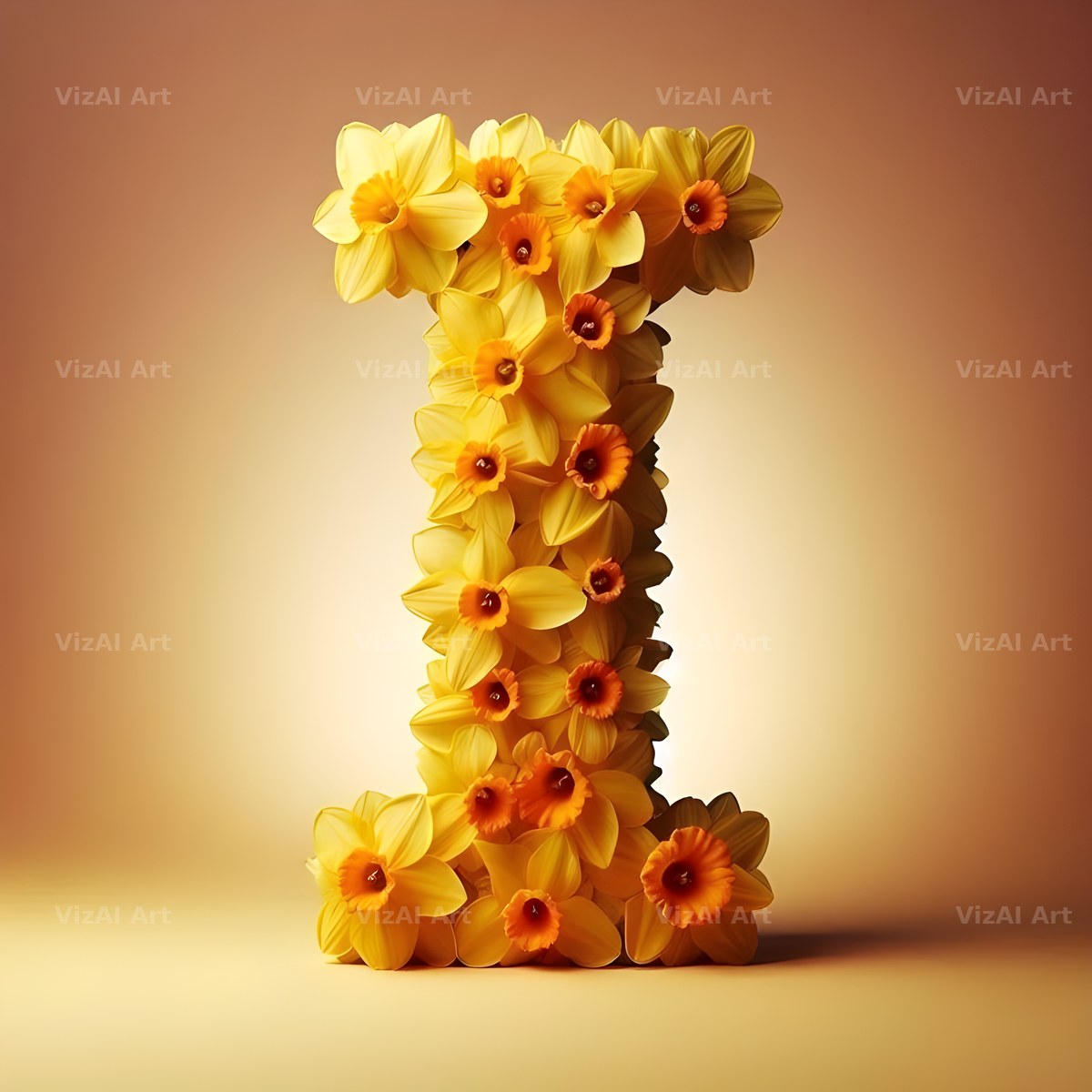 Daffodil Meadow alphabet letter I