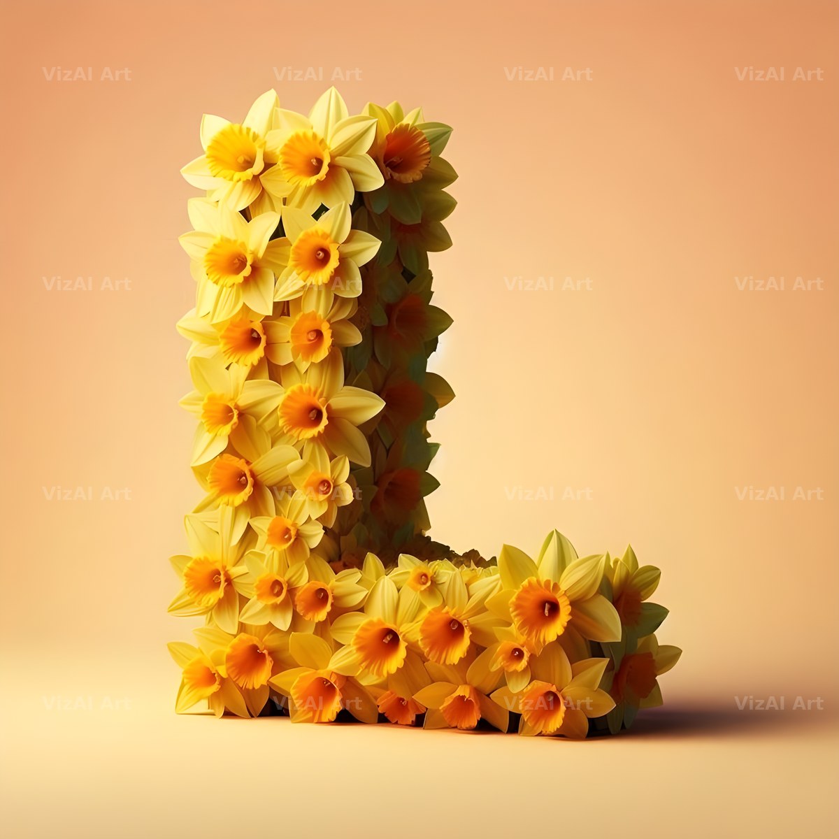 Daffodil Meadow alphabet letter L