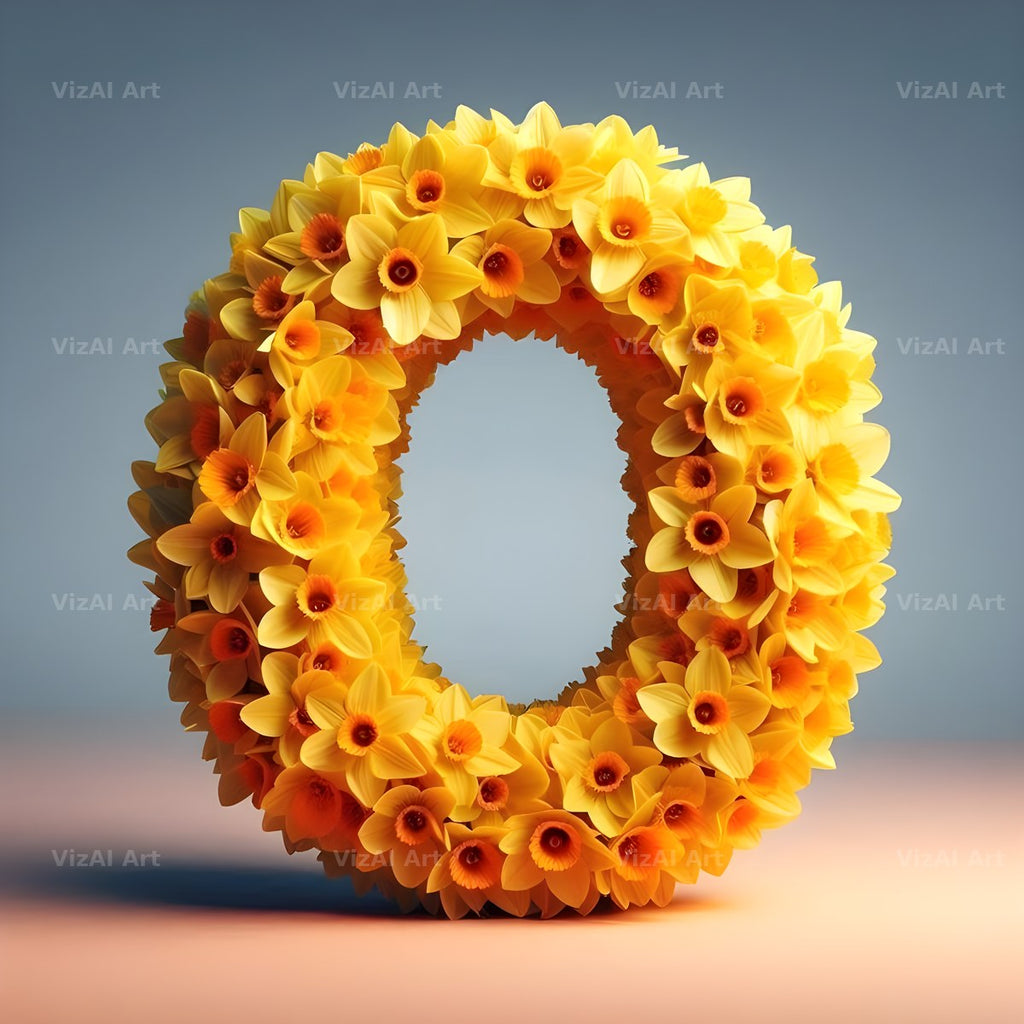 Daffodil Meadow alphabet letter O