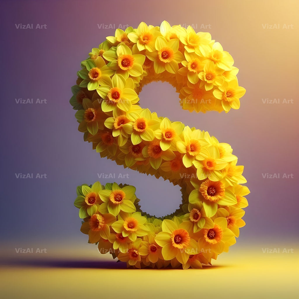 Daffodil Meadow alphabet letter S