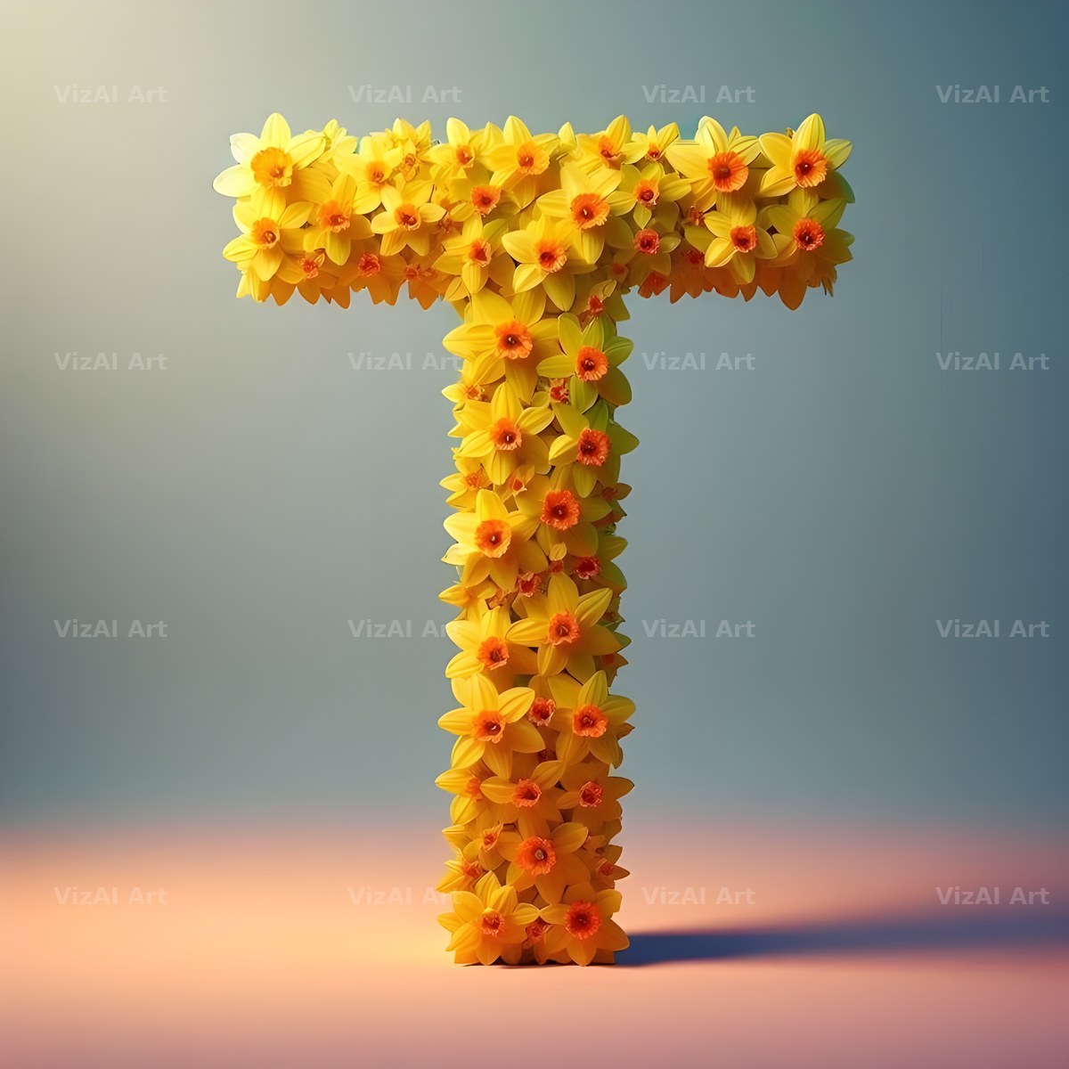 Daffodil Meadow alphabet letter T