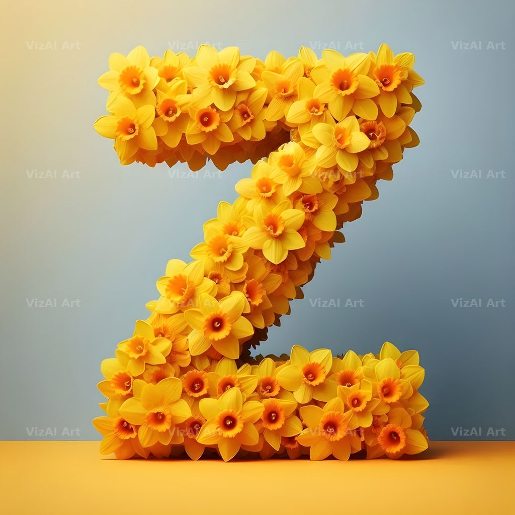 Daffodil Meadow alphabet letter Z