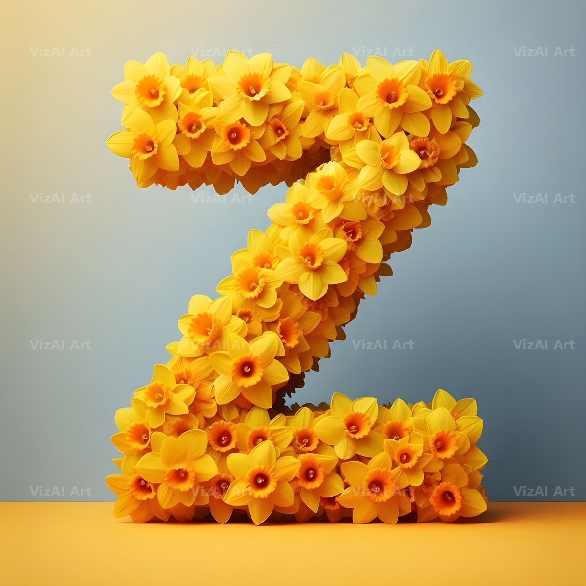 Daffodil Meadow alphabet letter Z