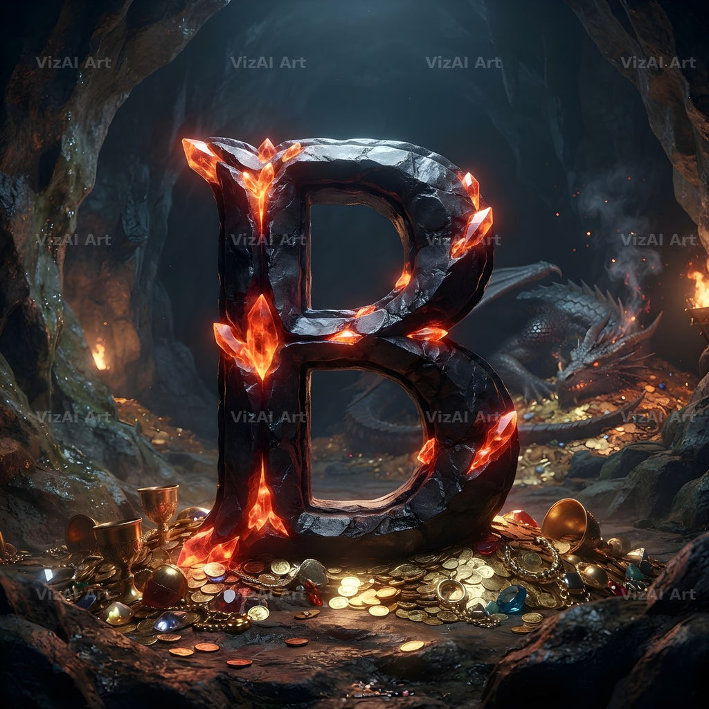 Dragon Lava Cave alphabet letter B