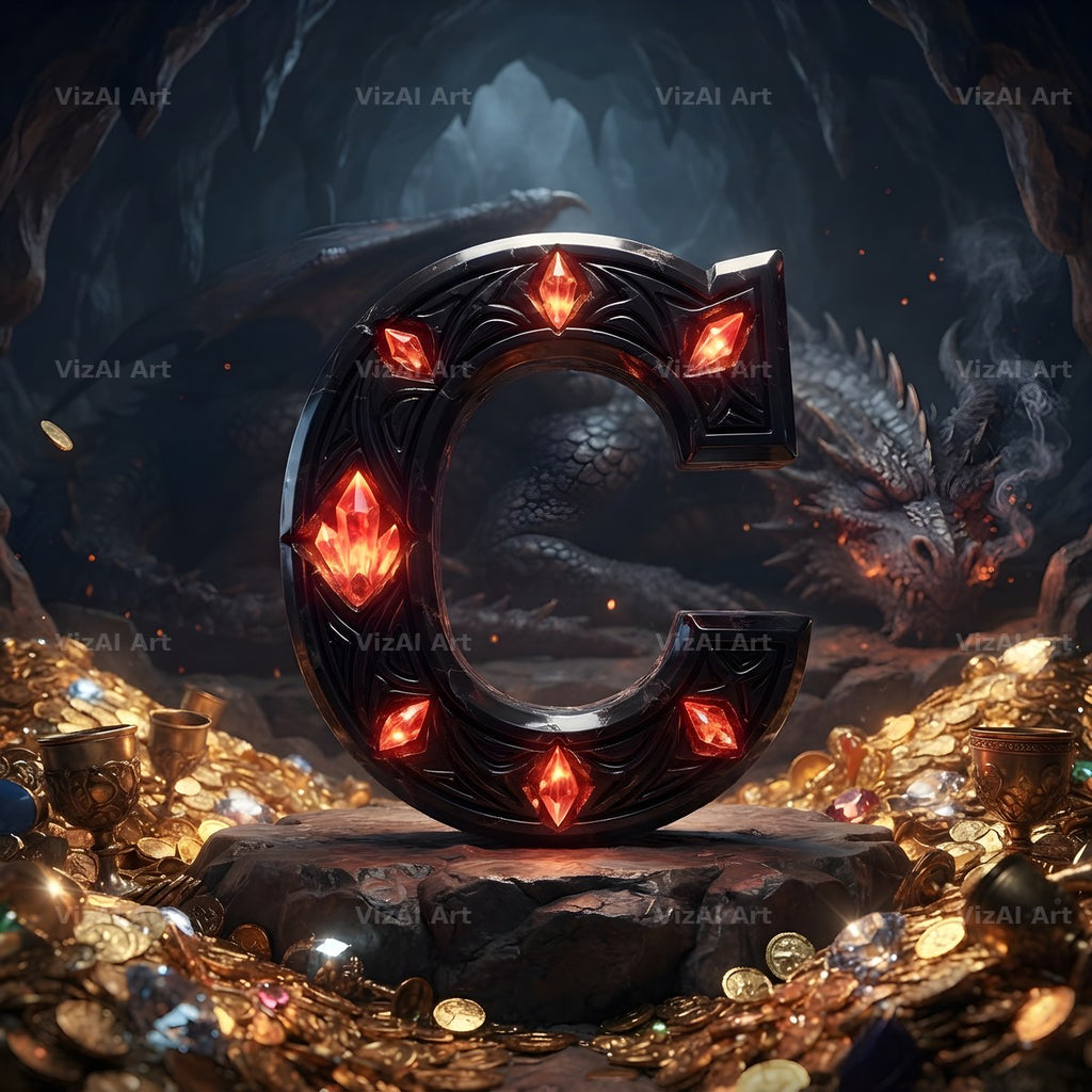 Dragon Lava Cave alphabet letter C