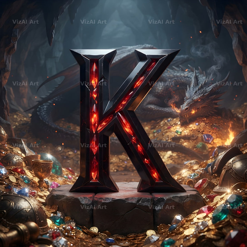 Dragon Lava Cave alphabet letter K