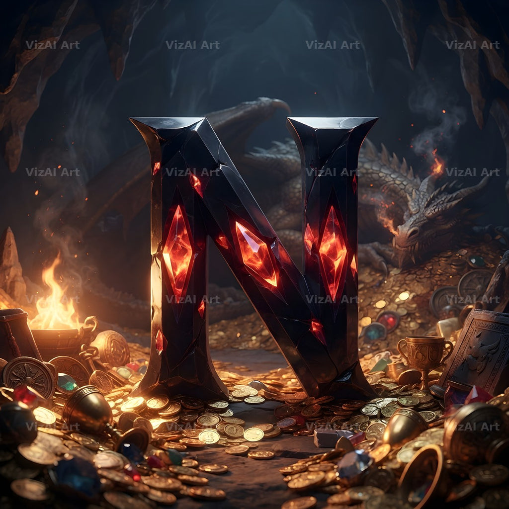 Dragon Lava Cave alphabet letter N