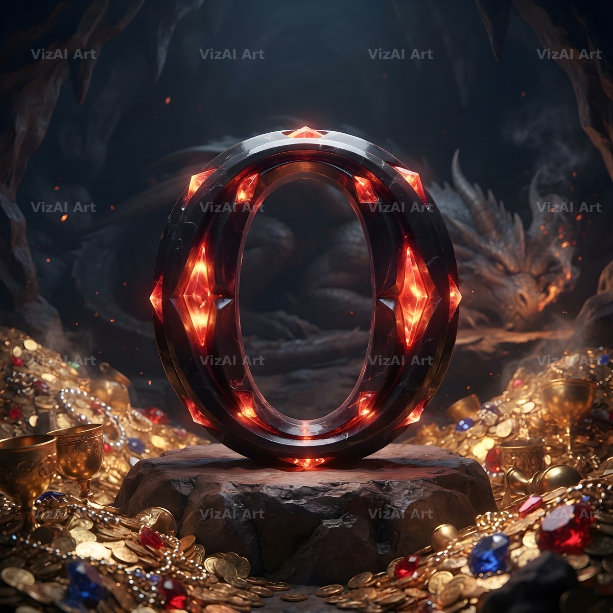 Dragon Lava Cave alphabet letter O