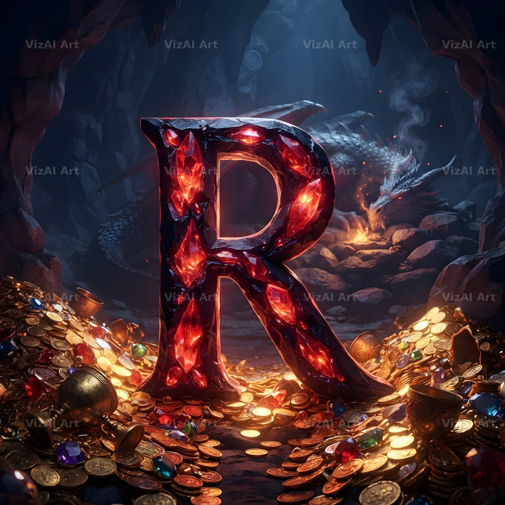 Dragon Lava Cave alphabet letter R