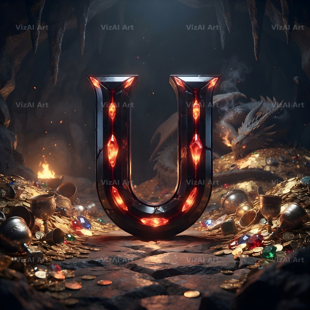 Dragon Lava Cave alphabet letter U