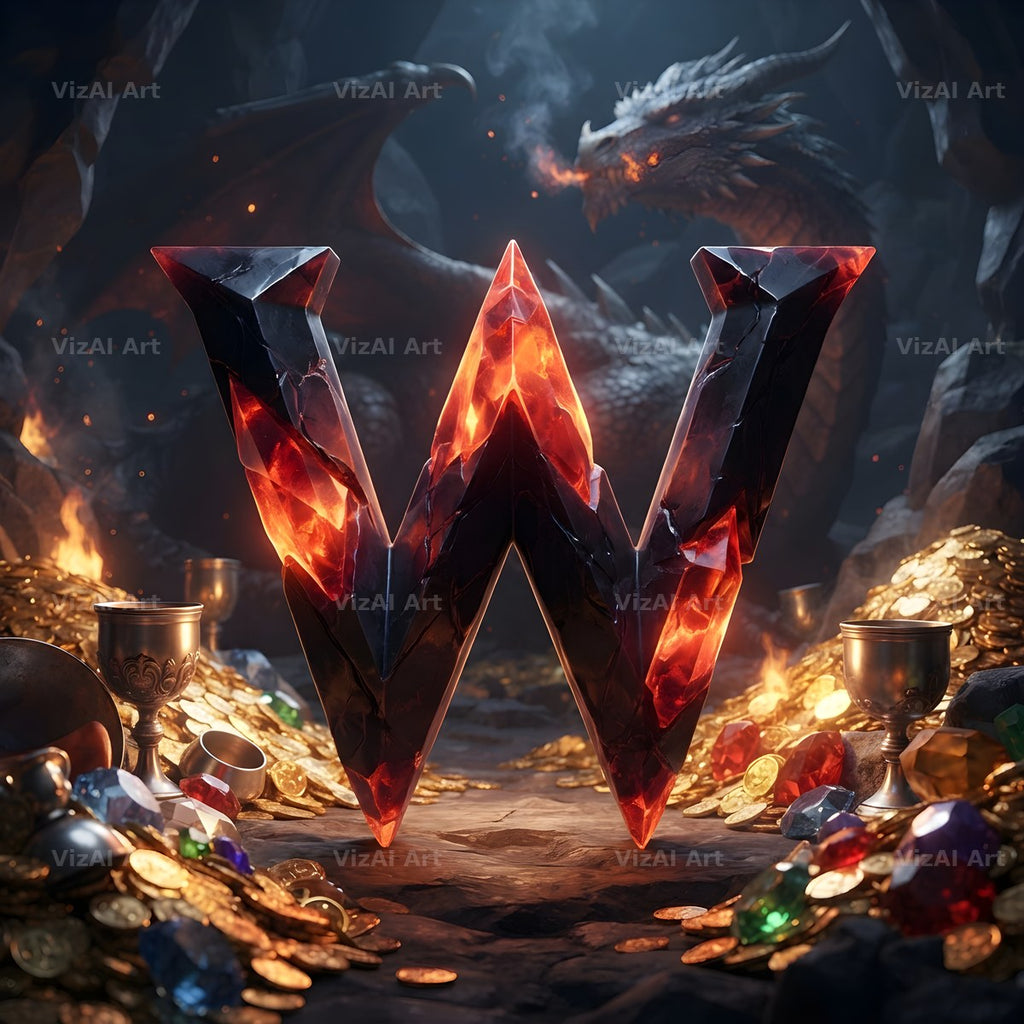 Dragon Lava Cave alphabet letter W