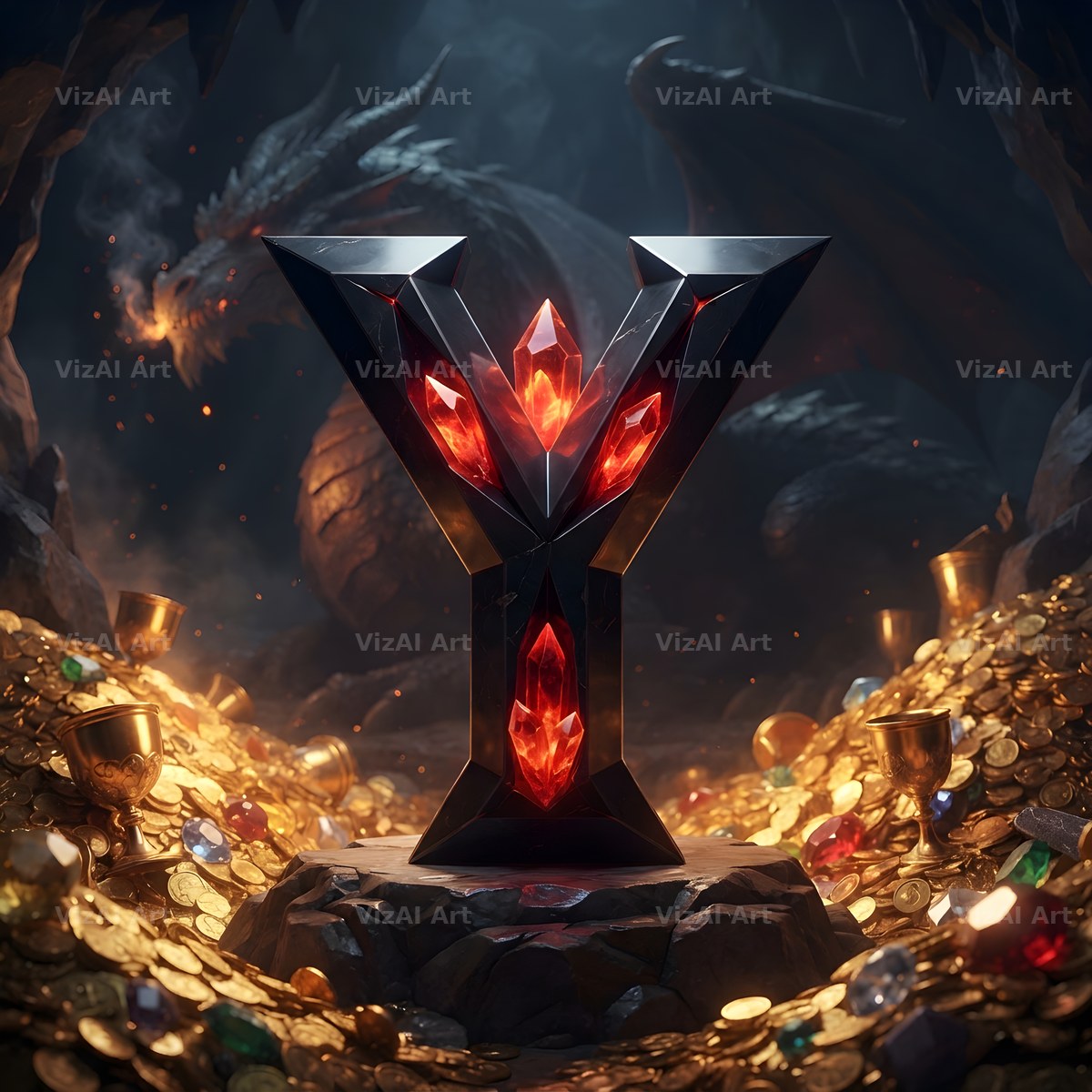 Dragon Lava Cave alphabet letter Y