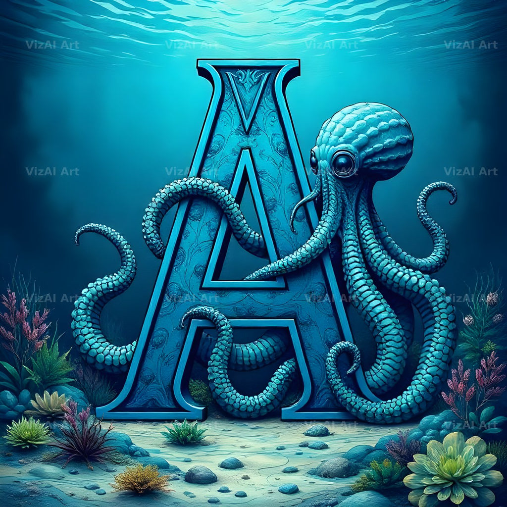 Deep Sea Kraken alphabet letter A