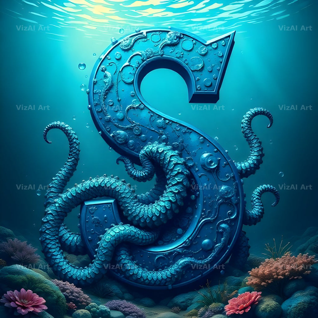 Deep Sea Kraken alphabet letter S