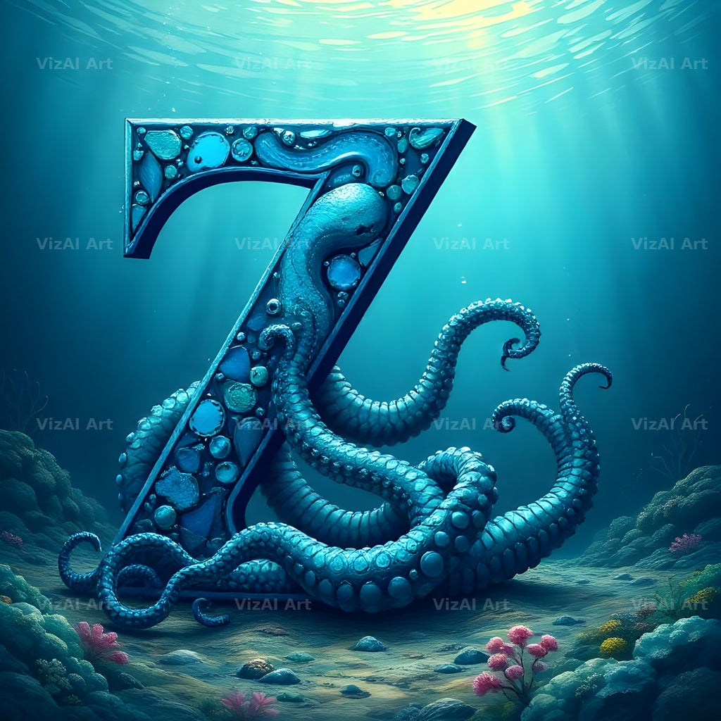 Deep Sea Kraken alphabet letter Z