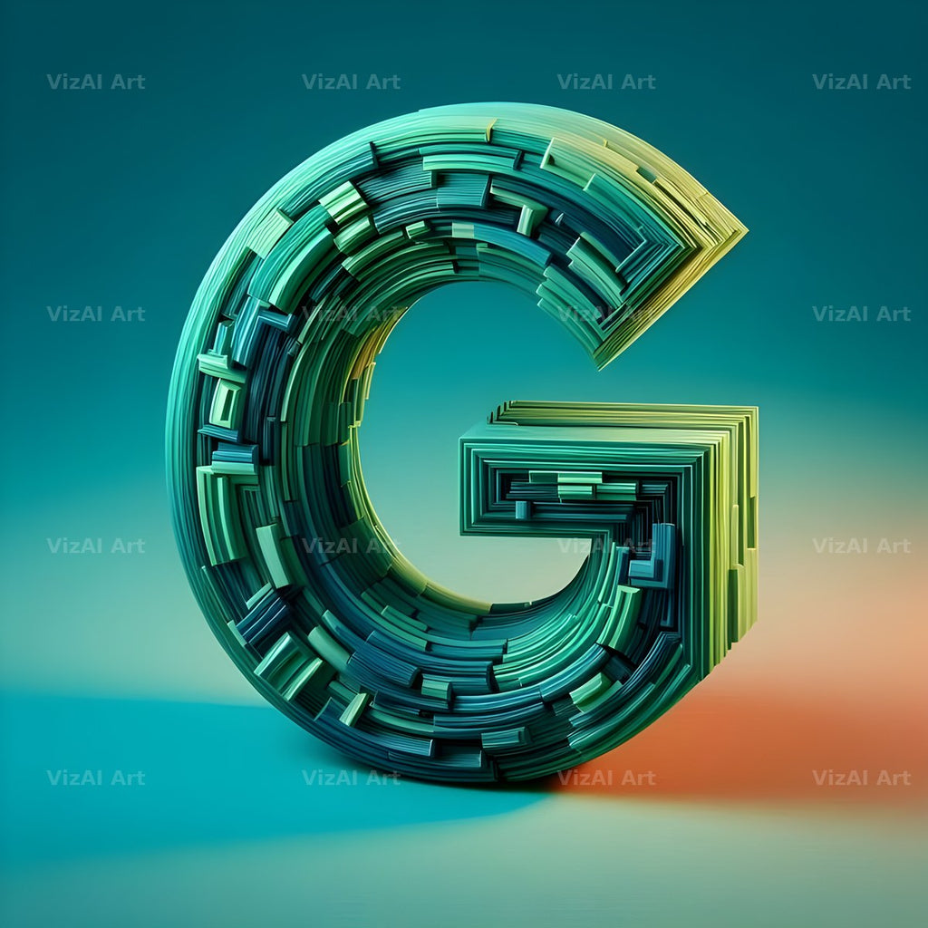 Emerald Crystal alphabet letter G