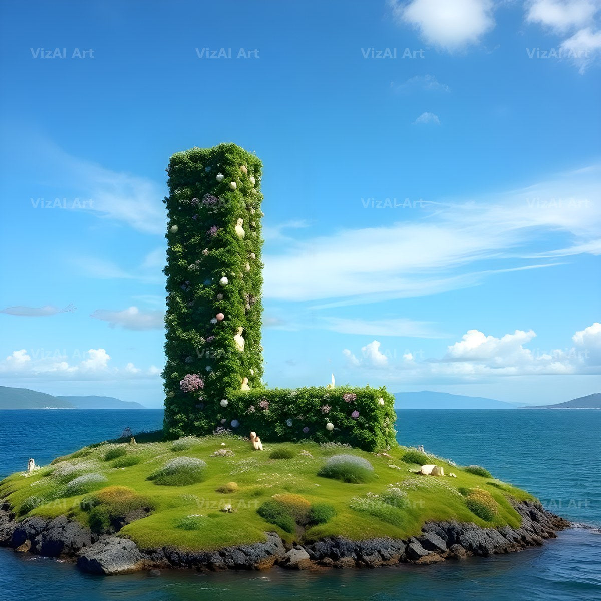 Easter Island Moai alphabet letter L