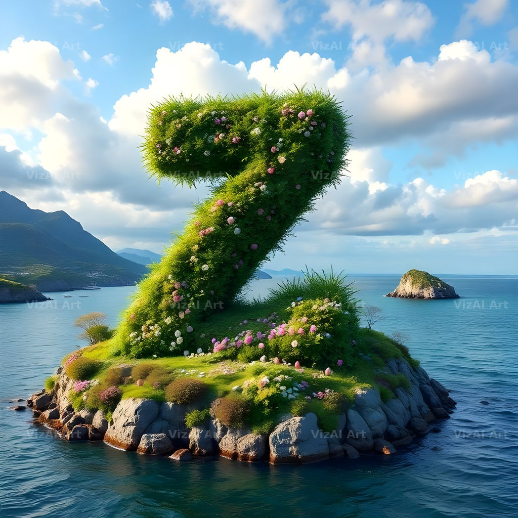 Easter Island Moai alphabet letter Z