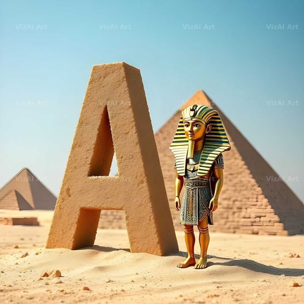 Egyptian Pharaoh Sand alphabet letter A