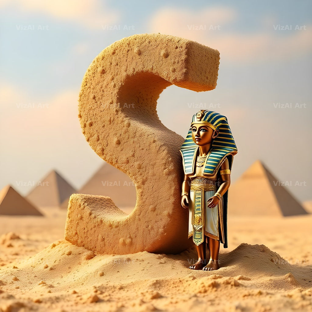 Egyptian Pharaoh Sand alphabet letter S