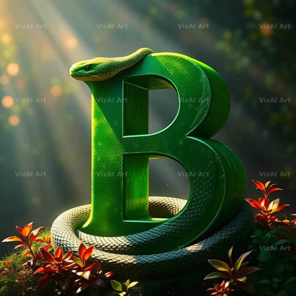 Emerald Serpent alphabet letter B