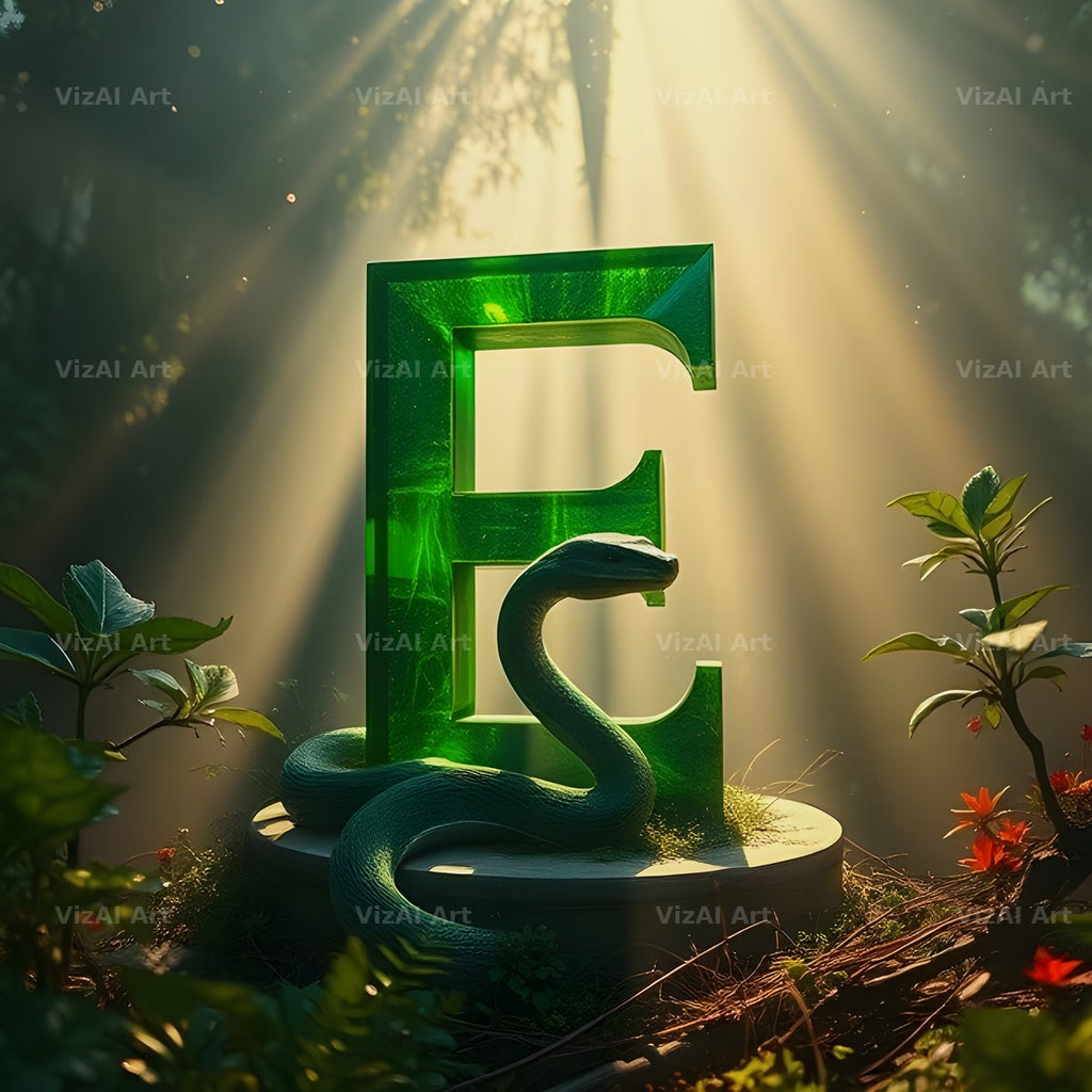Emerald Serpent alphabet letter E
