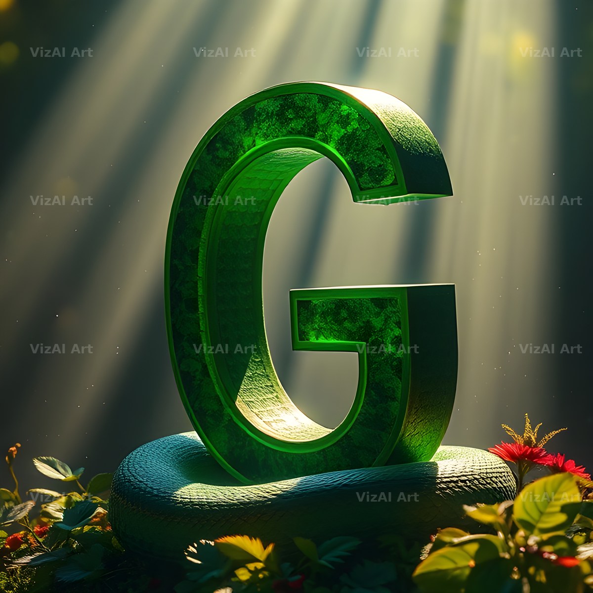 Emerald Serpent alphabet letter G