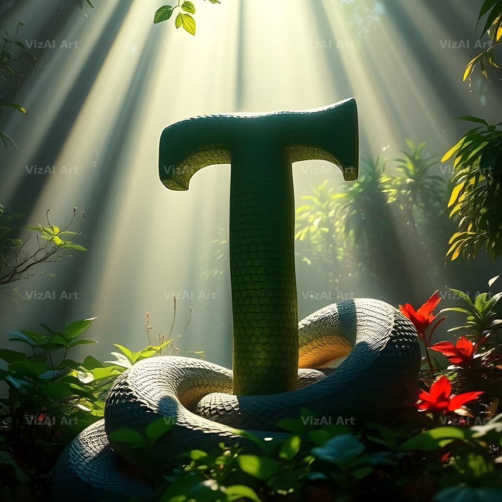 Emerald Serpent alphabet letter T