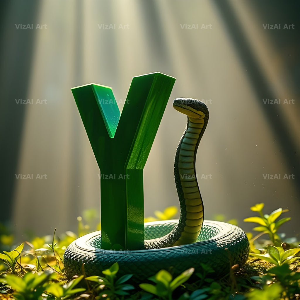 Emerald Serpent alphabet letter Y