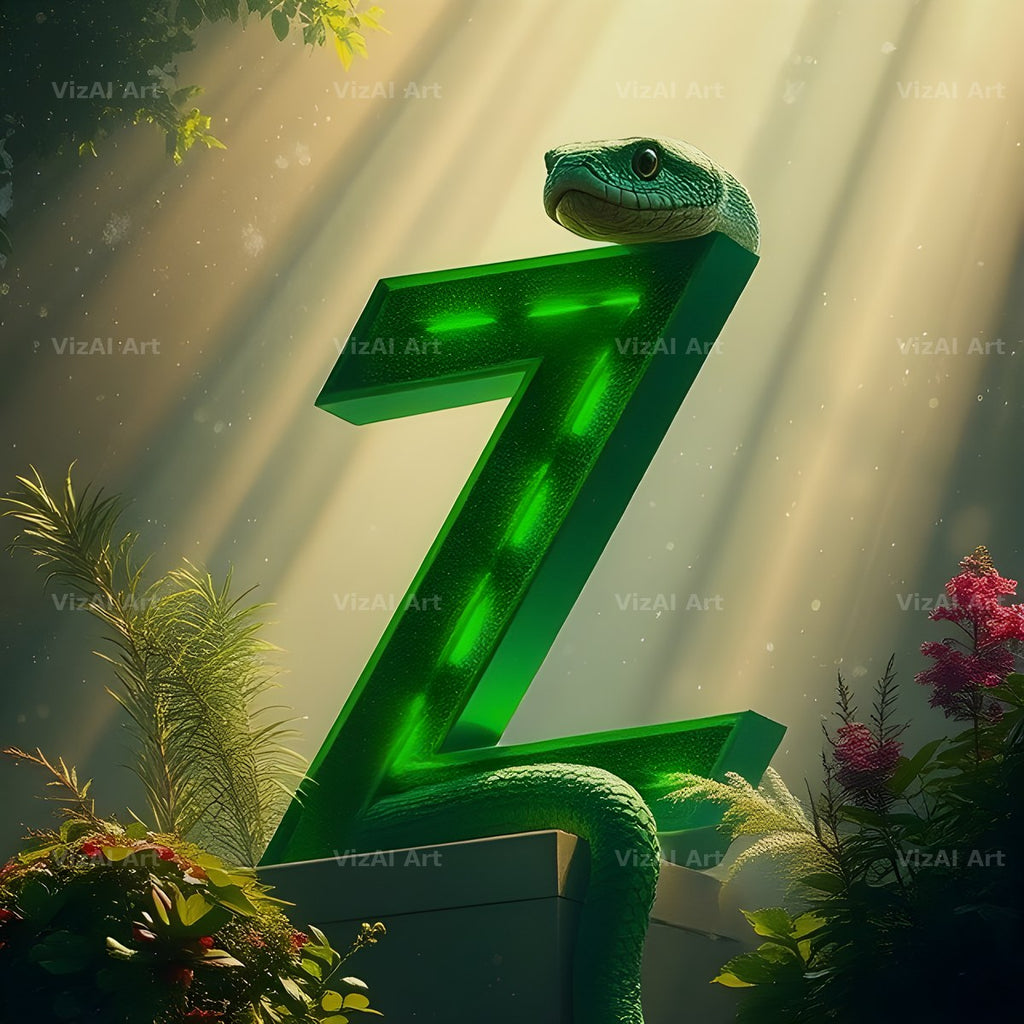 Emerald Serpent alphabet letter Z