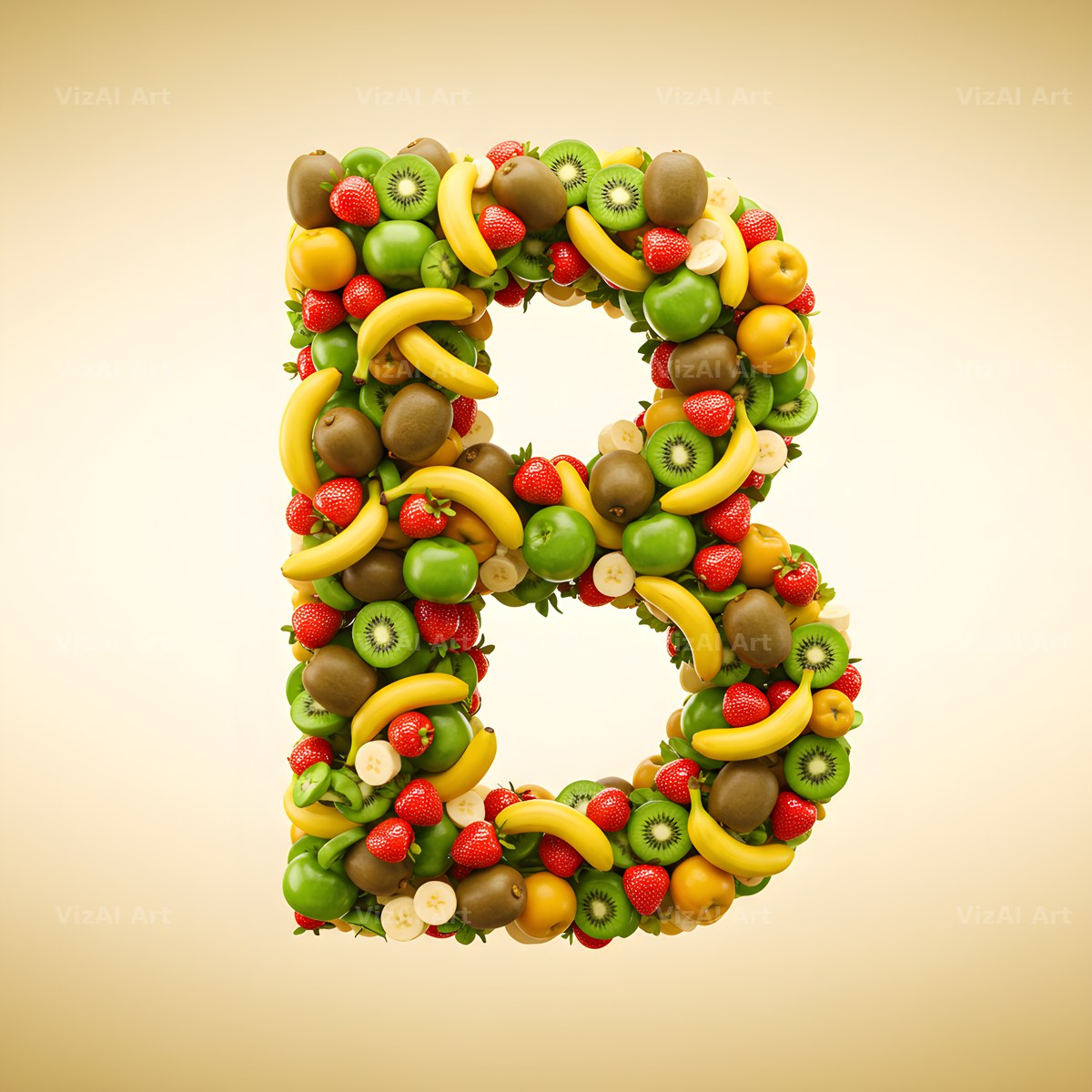 Fresh Fruit Medley alphabet letter B