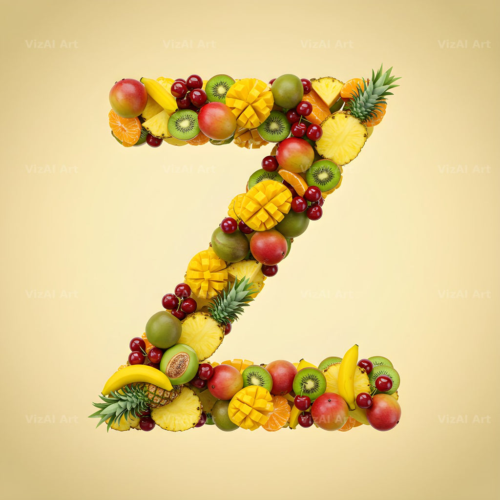Fresh Fruit Medley alphabet letter Z