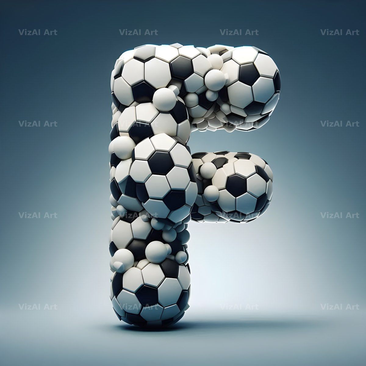 Football Match Ball alphabet letter F