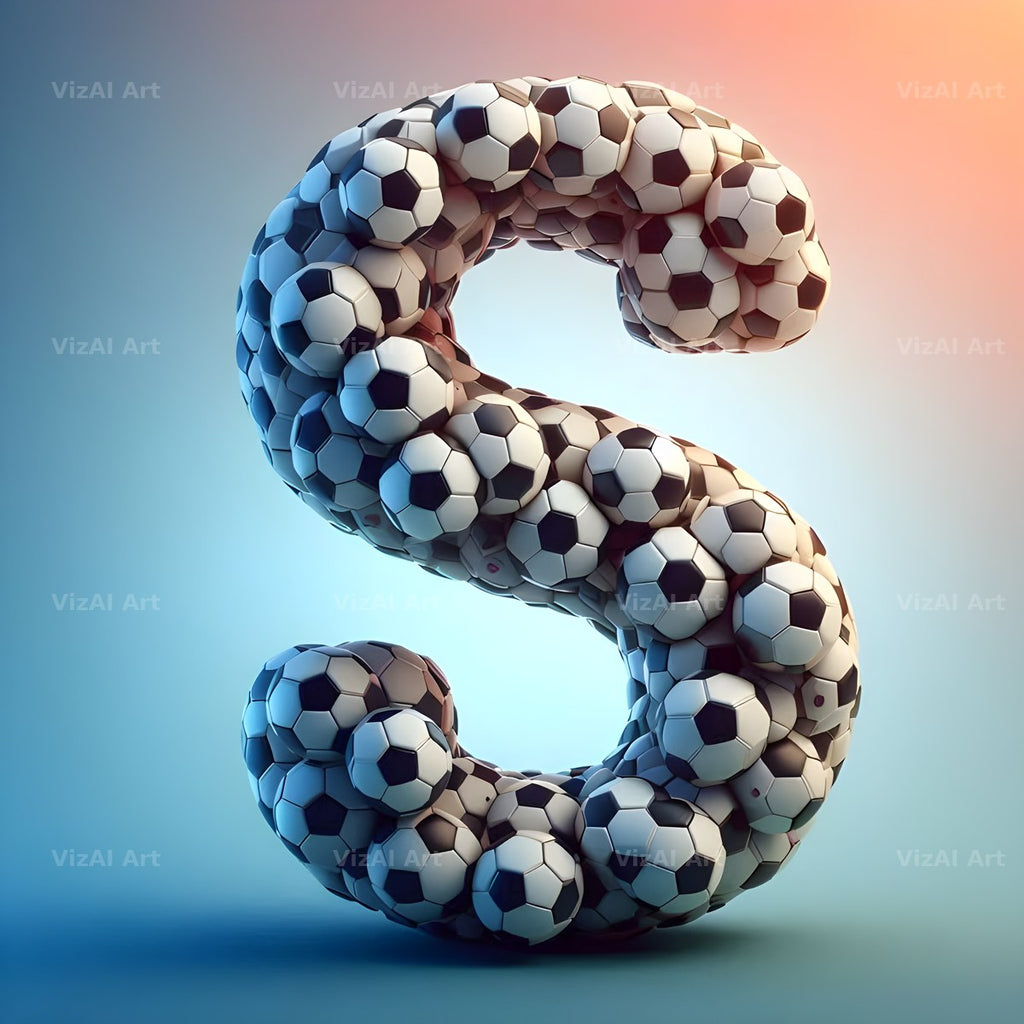 Football Match Ball alphabet letter S