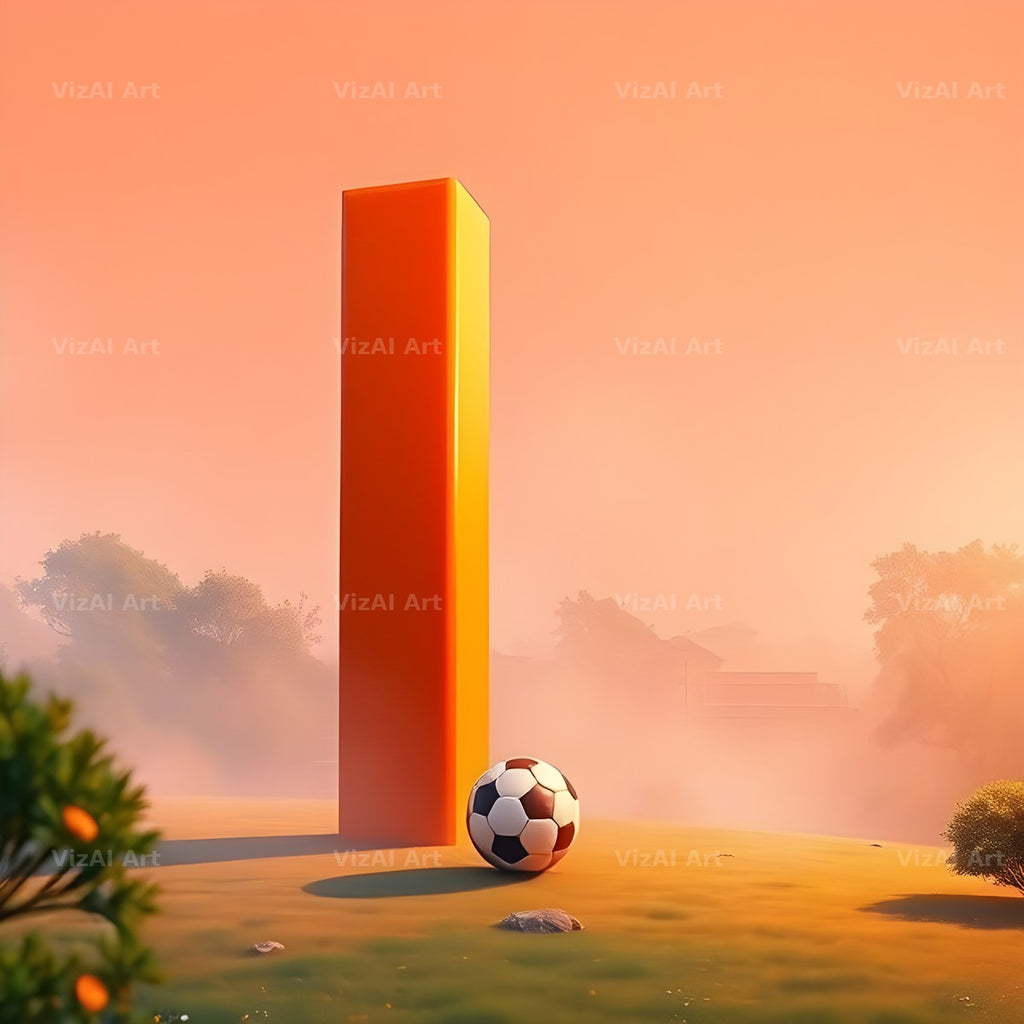 Football Sunset Pitch alphabet letter I