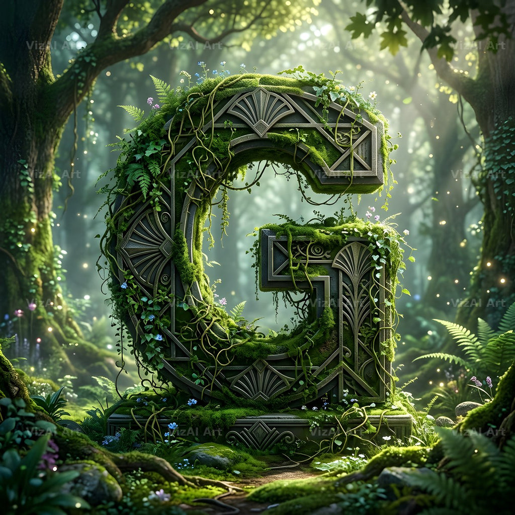 Forest Vine Canopy alphabet letter G