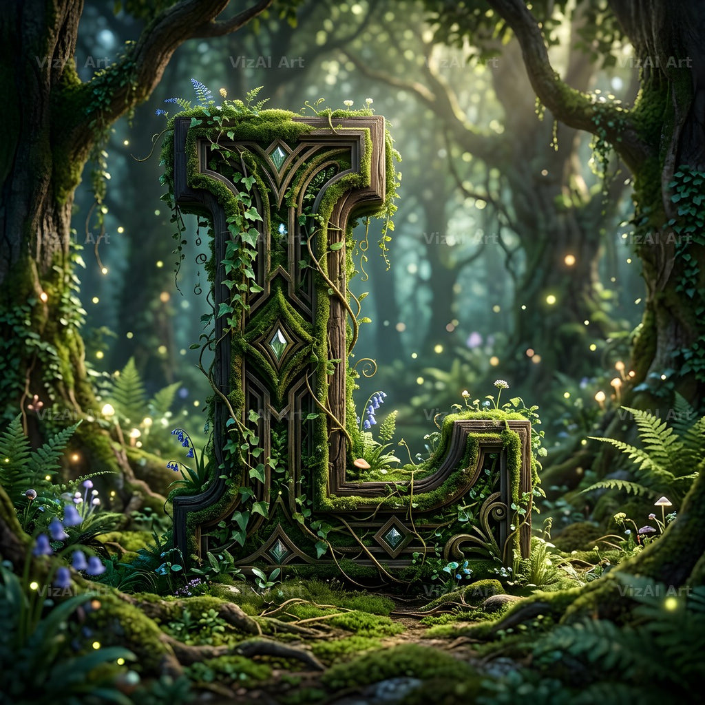 Forest Vine Canopy alphabet letter L