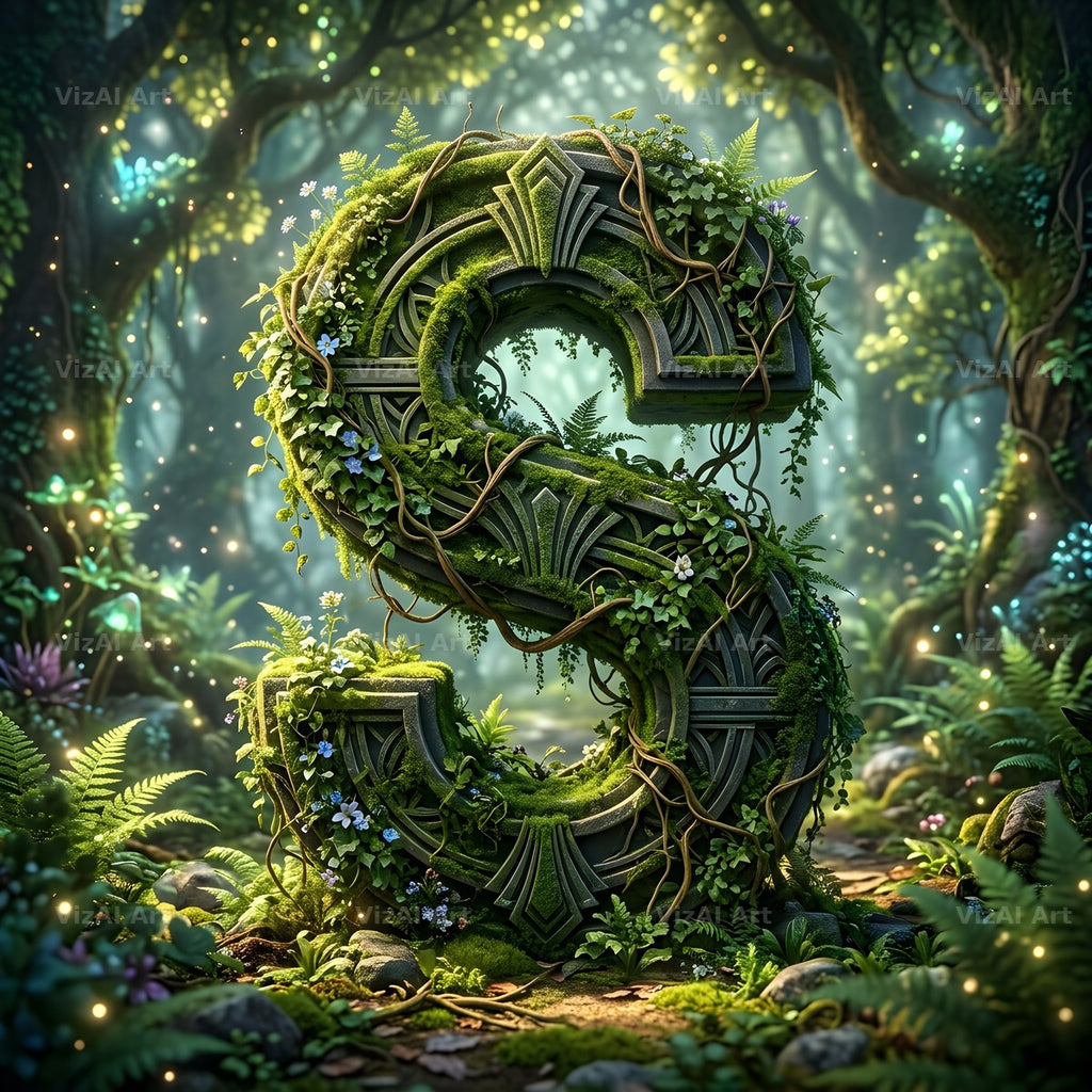 Forest Vine Canopy alphabet letter S