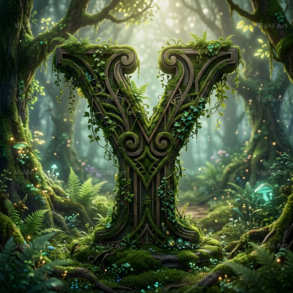 Forest Vine Canopy alphabet letter Y