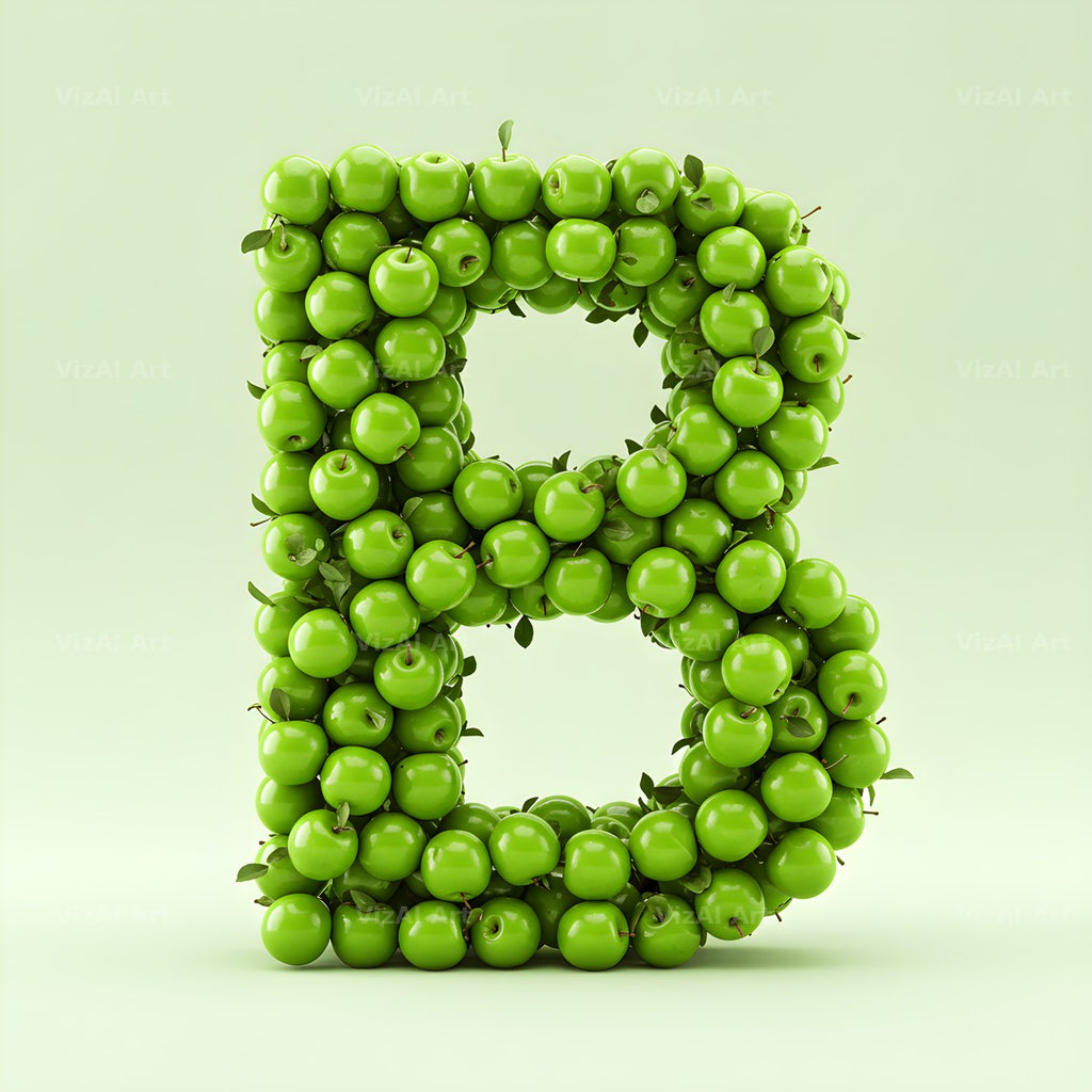 Green Apple Orchard alphabet letter B