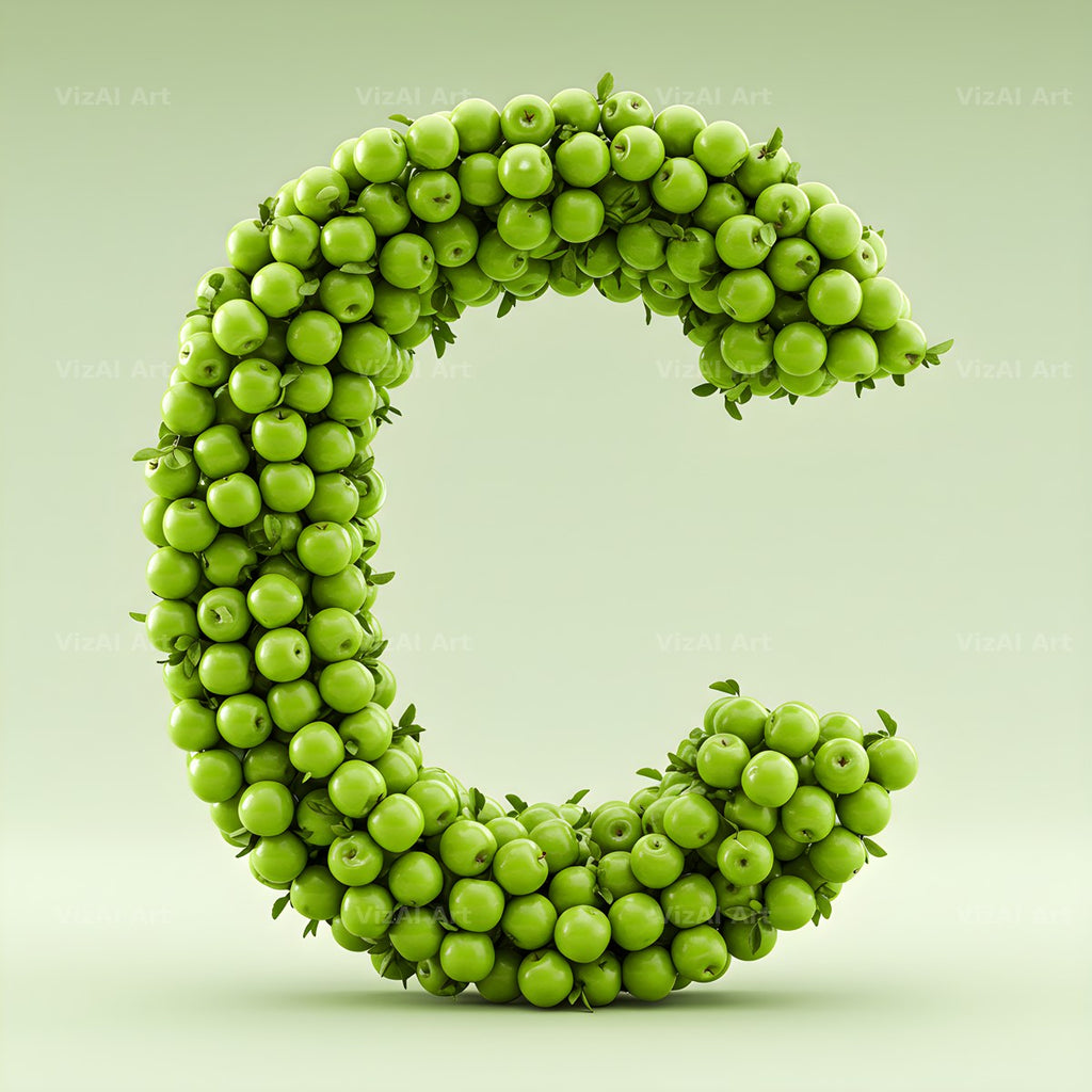 Green Apple Orchard alphabet letter C