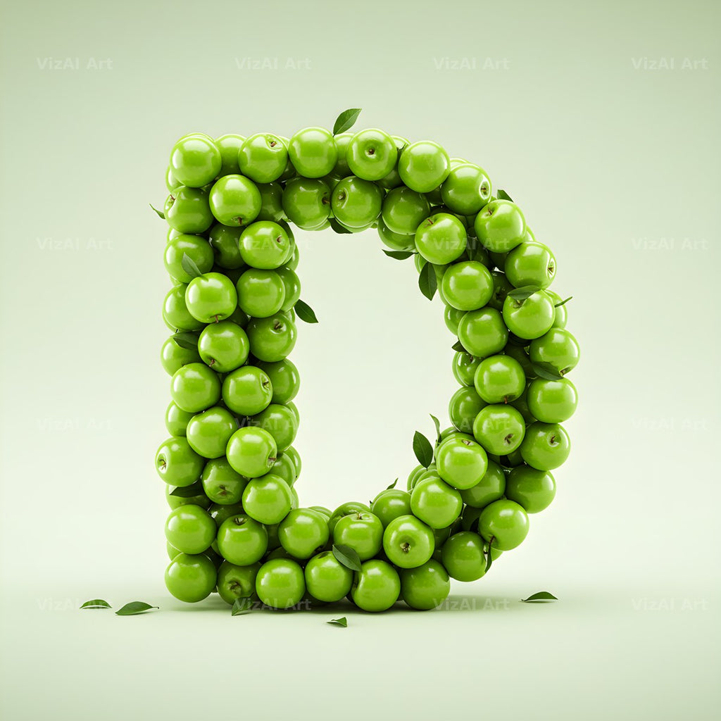 Green Apple Orchard alphabet letter D