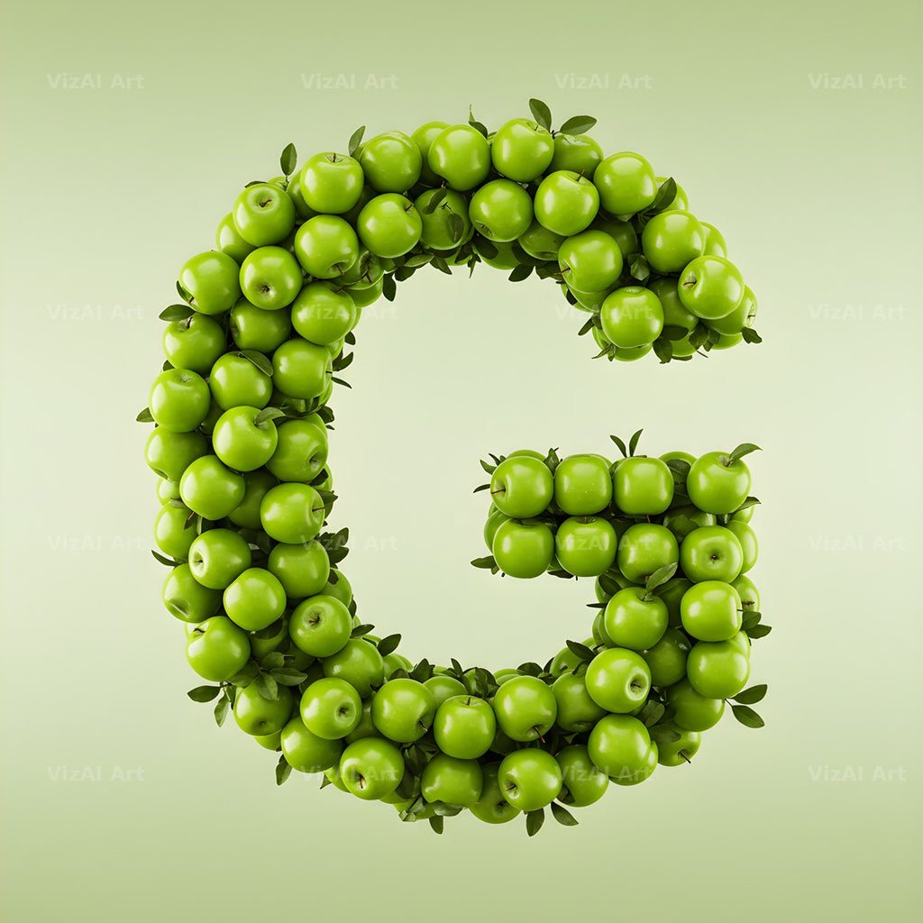 Green Apple Orchard alphabet letter G
